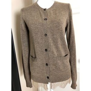 Clu Maille Ladies Cardigan Sweater with Lace